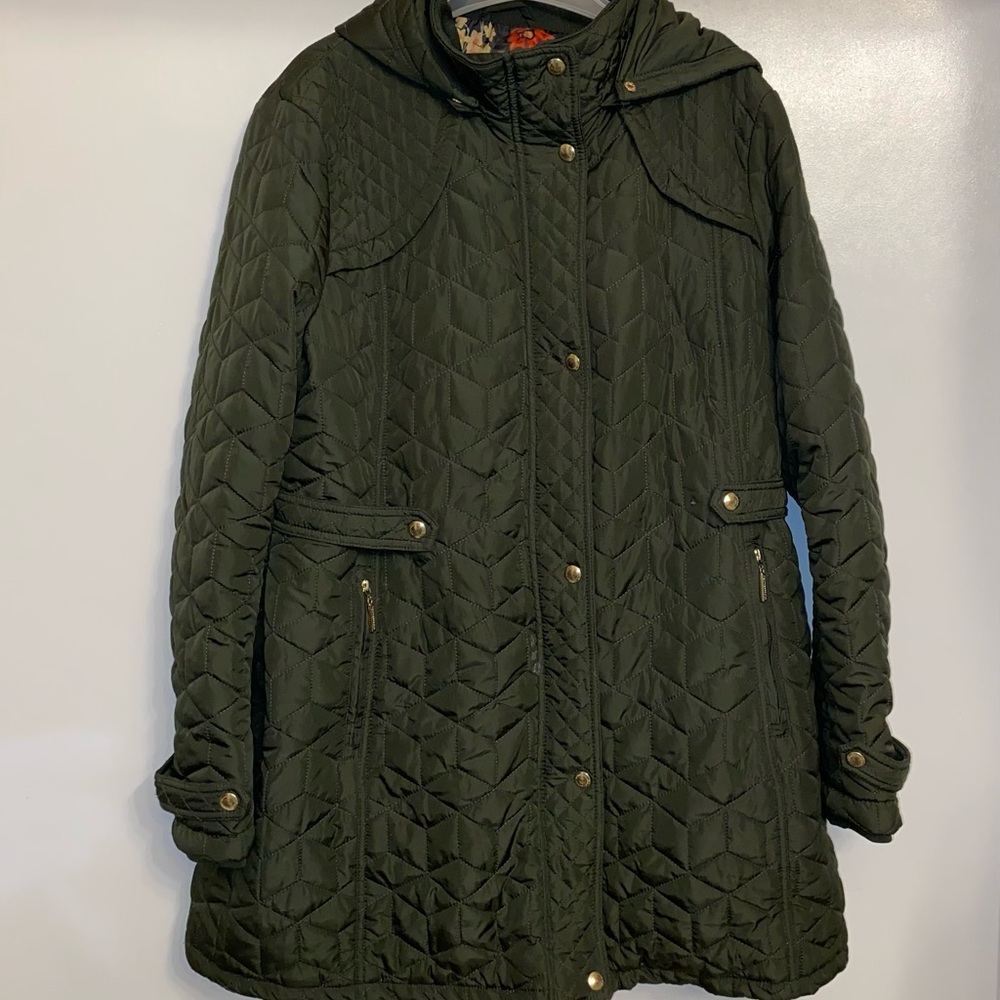 Weather Proof Quilted Hooded Walker Coat